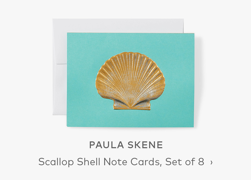 PAULA SKENE Scallop Shell Notecards, Set of 8