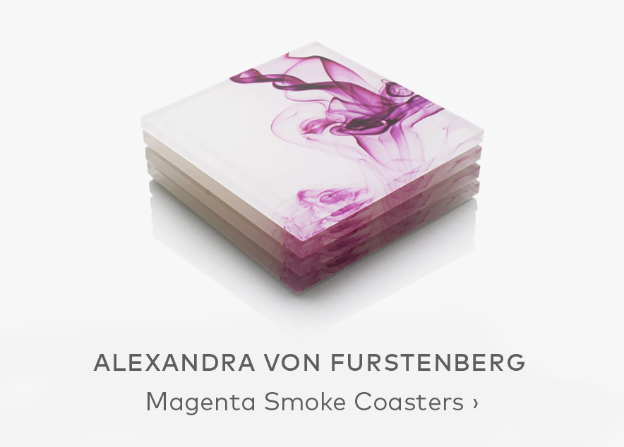 ALEXANDRA VON FURSTENBERG Magenta Smoke Coasters