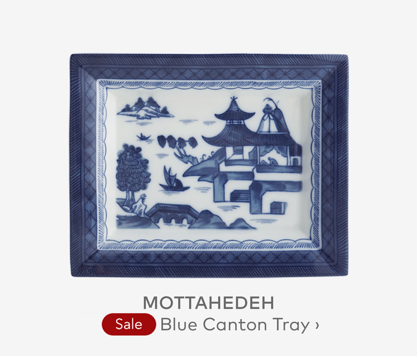 MOTTAHEDEH Blue Canton Tray