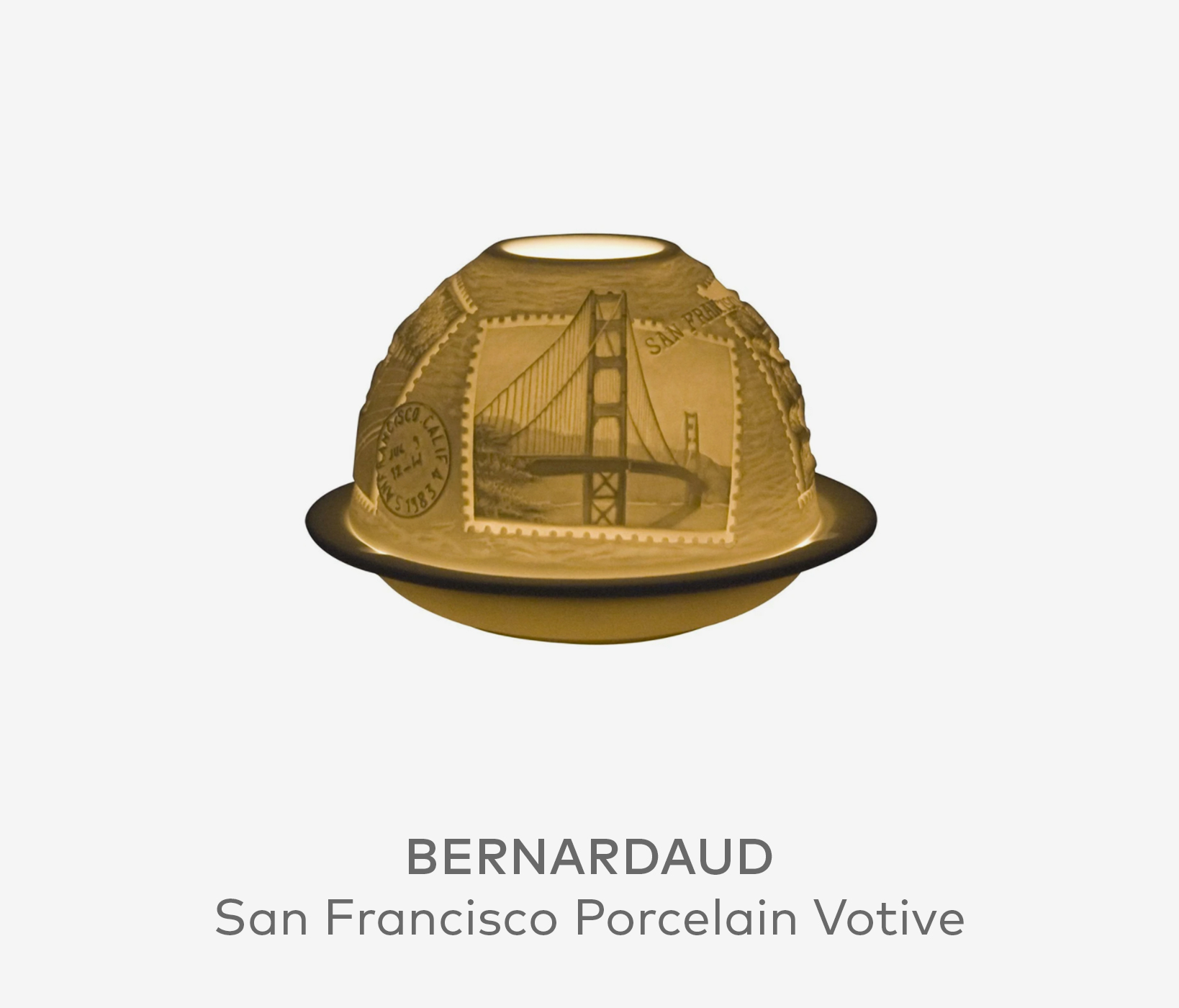  BERNARDAUD San Francisco Porcelain Votive