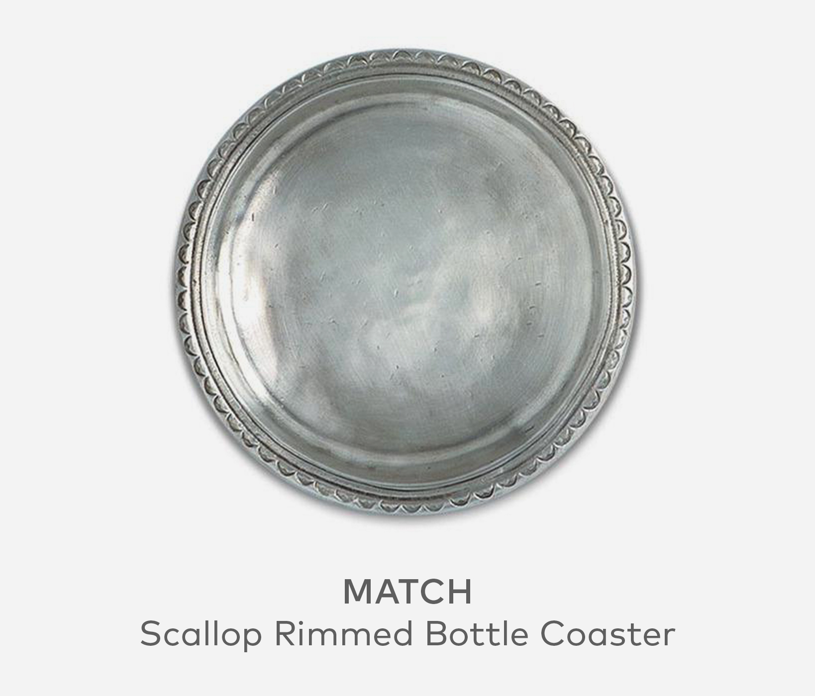 MATCH Scallop Rimmed Bottle Coaster