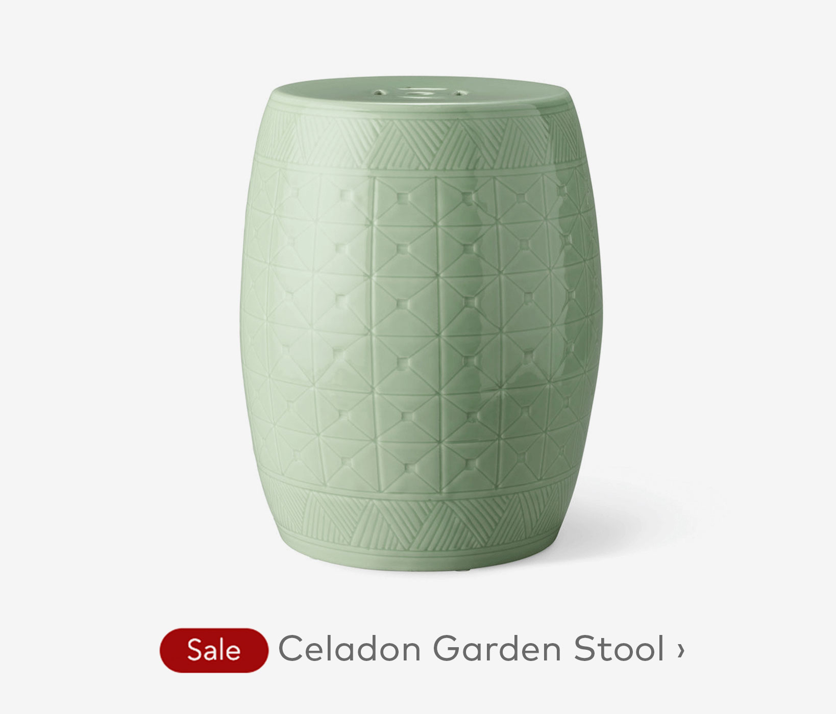 Celadon Garden Stool