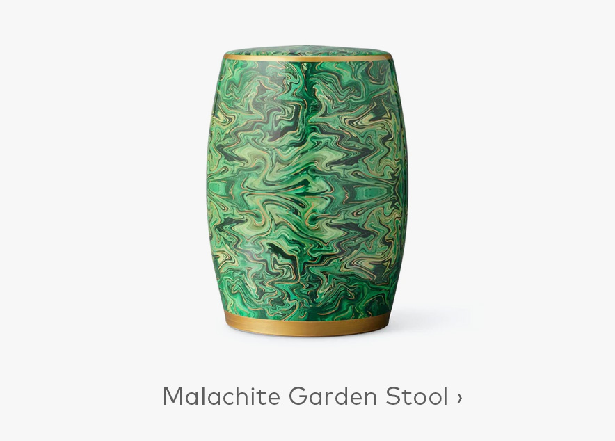 Malachite Garden Stool