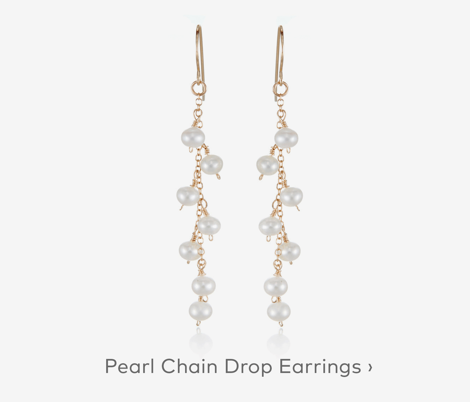 Pearl Chain Drop Earrings