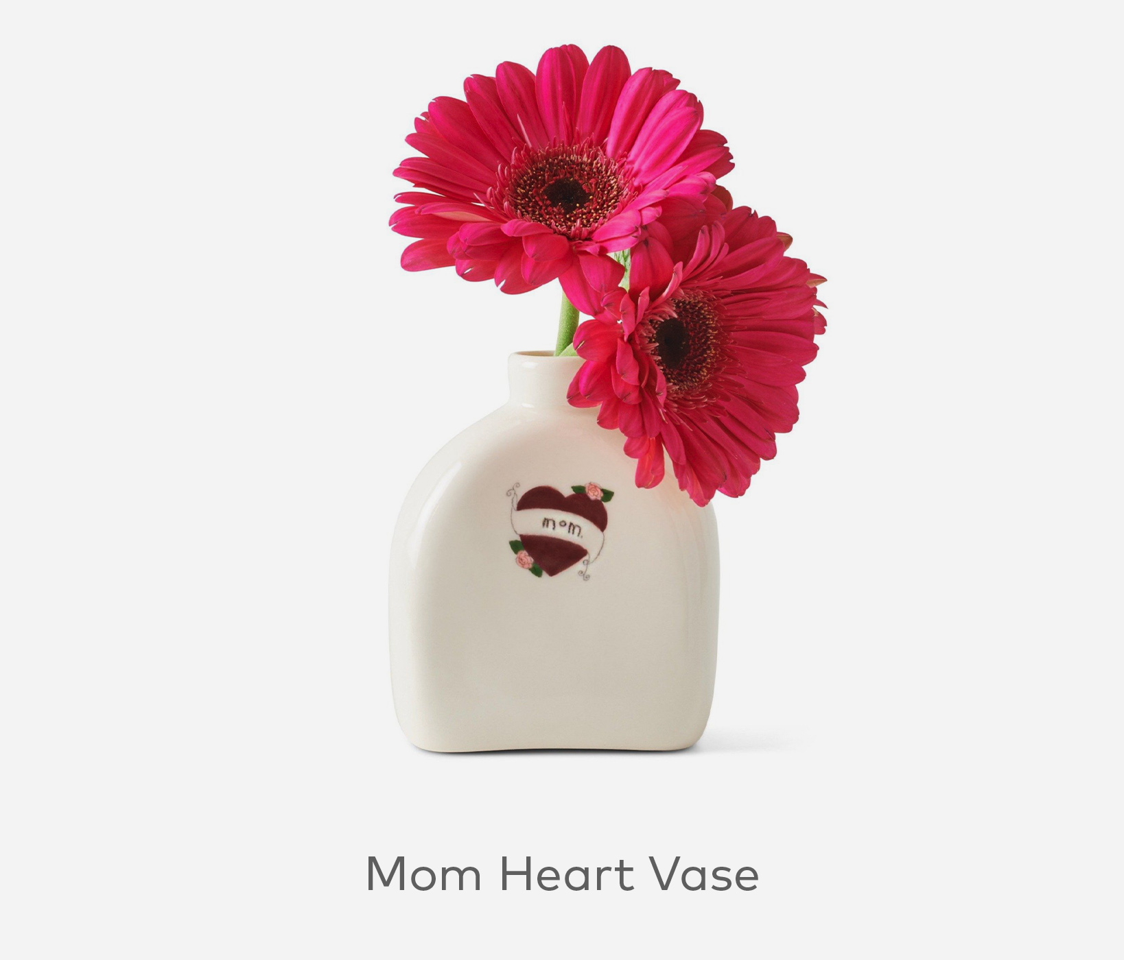Mom Heart Vase