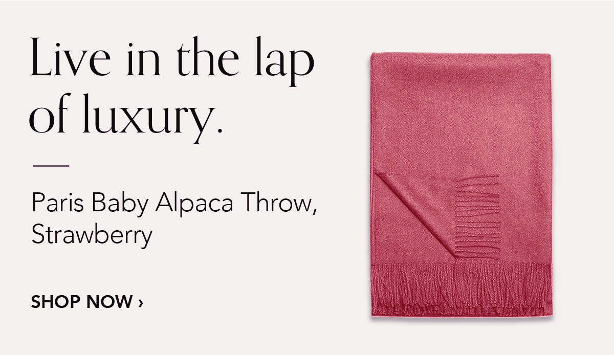Paris Baby Alpaca Throw, Strawberry