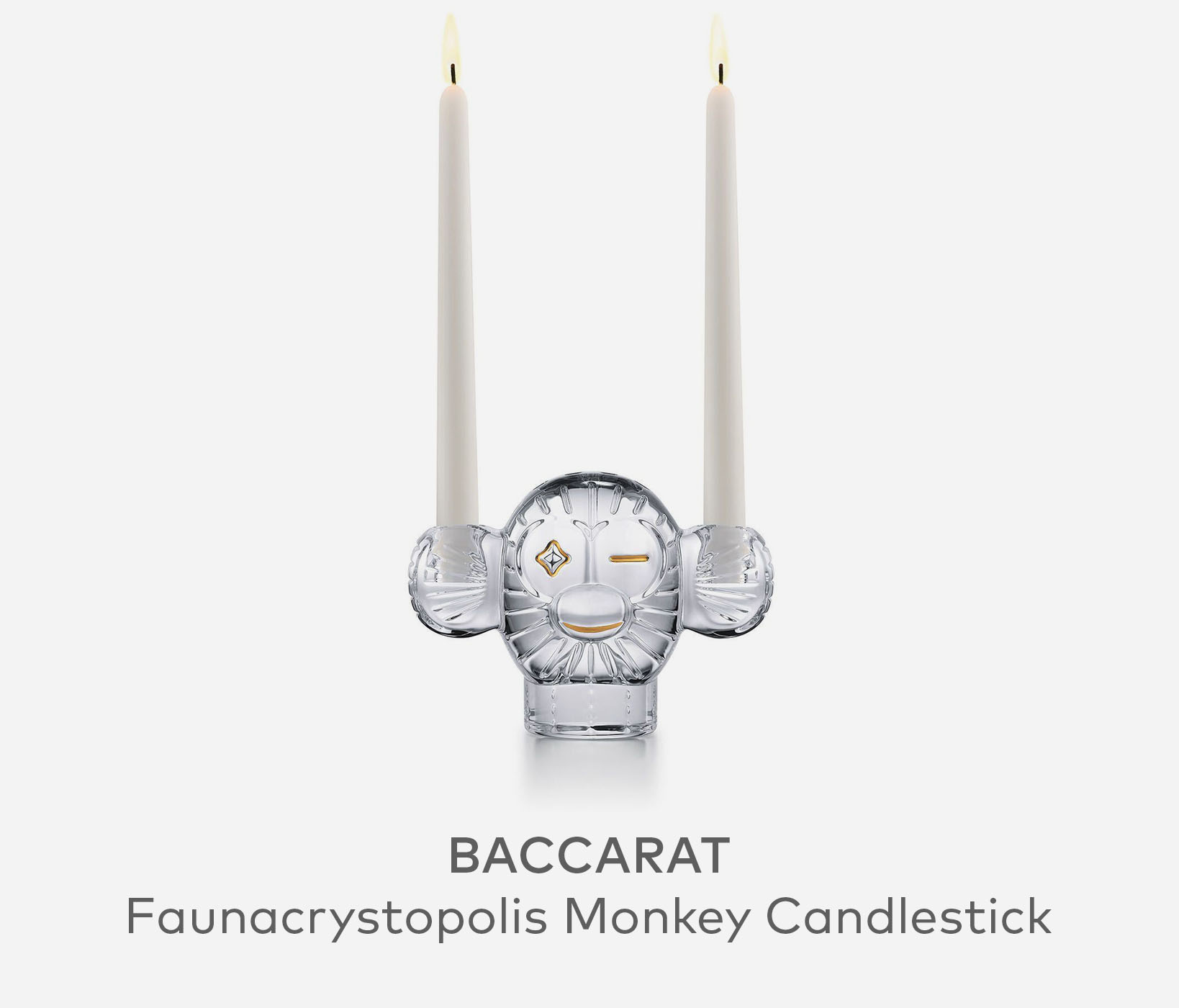 BACCARAT Faunacrystopolis Monkey Candlestick