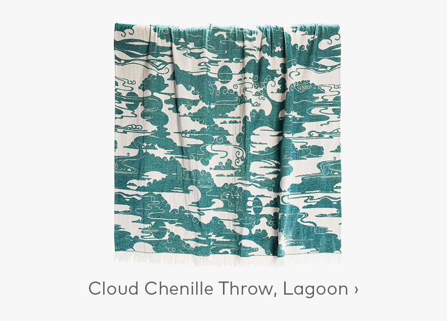Cloud Chenille Throw, Lagoon