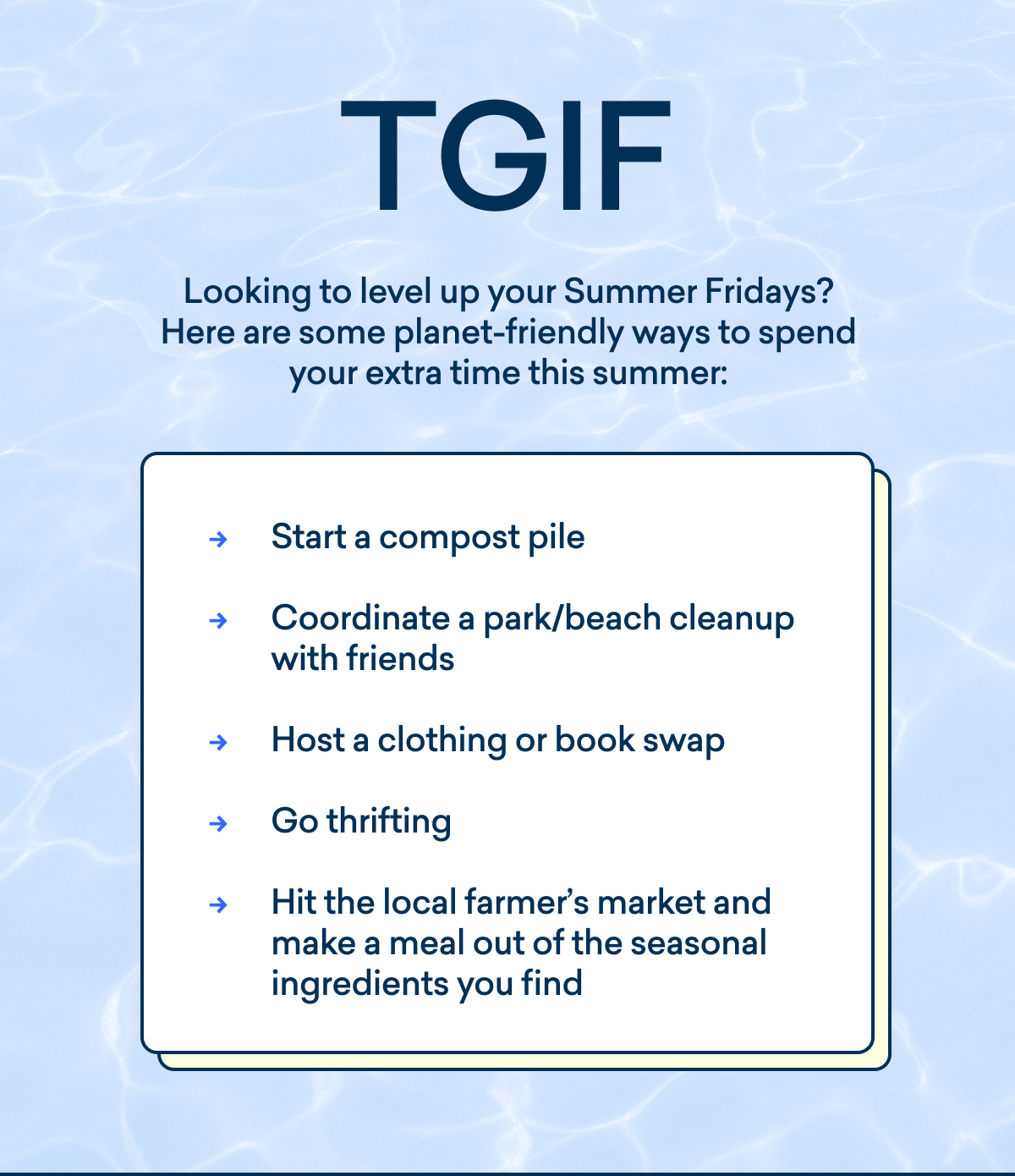 TGIF - level up your Summer Fridays