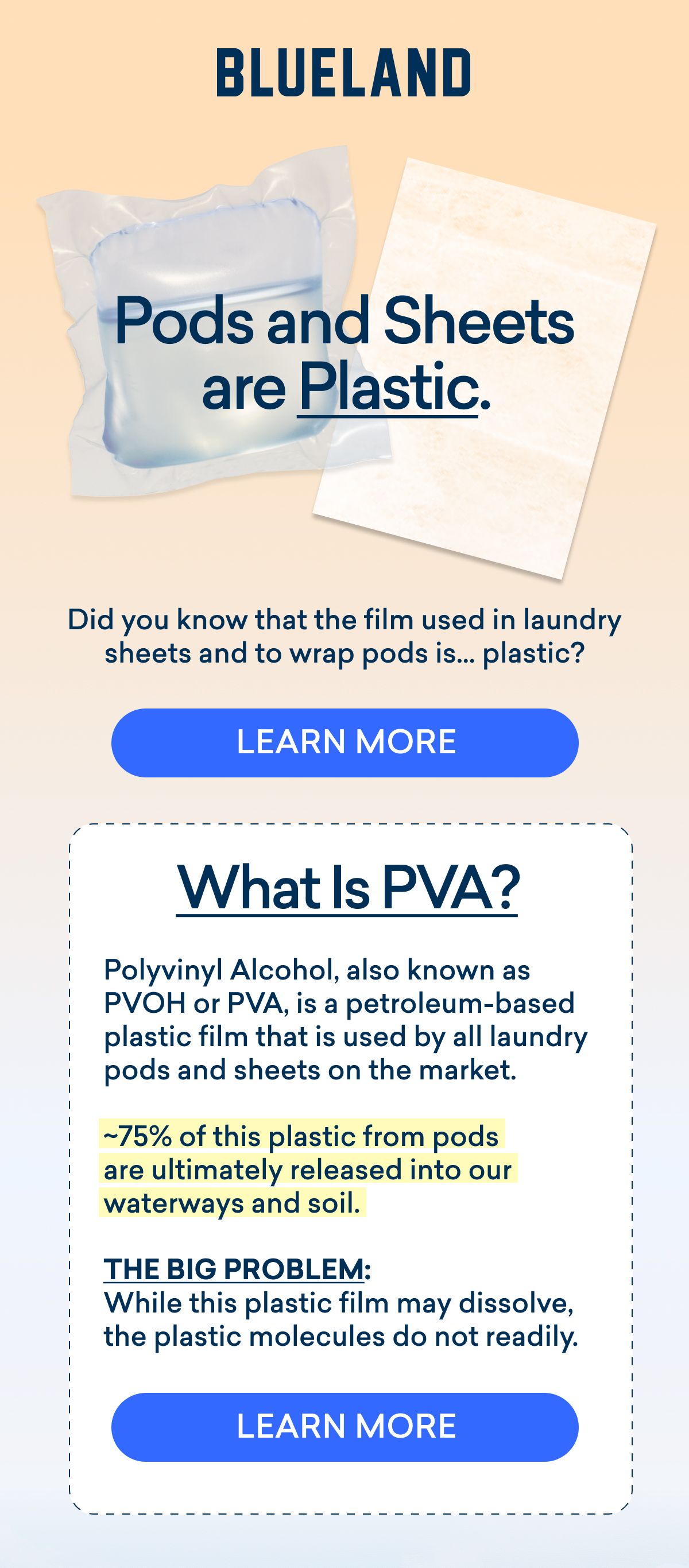 FYI Laundry pods and sheets are plastic Blueland