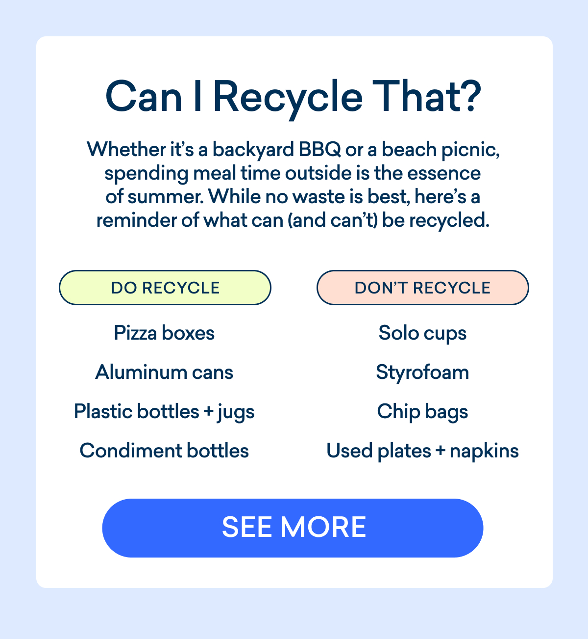Do and don't recycle