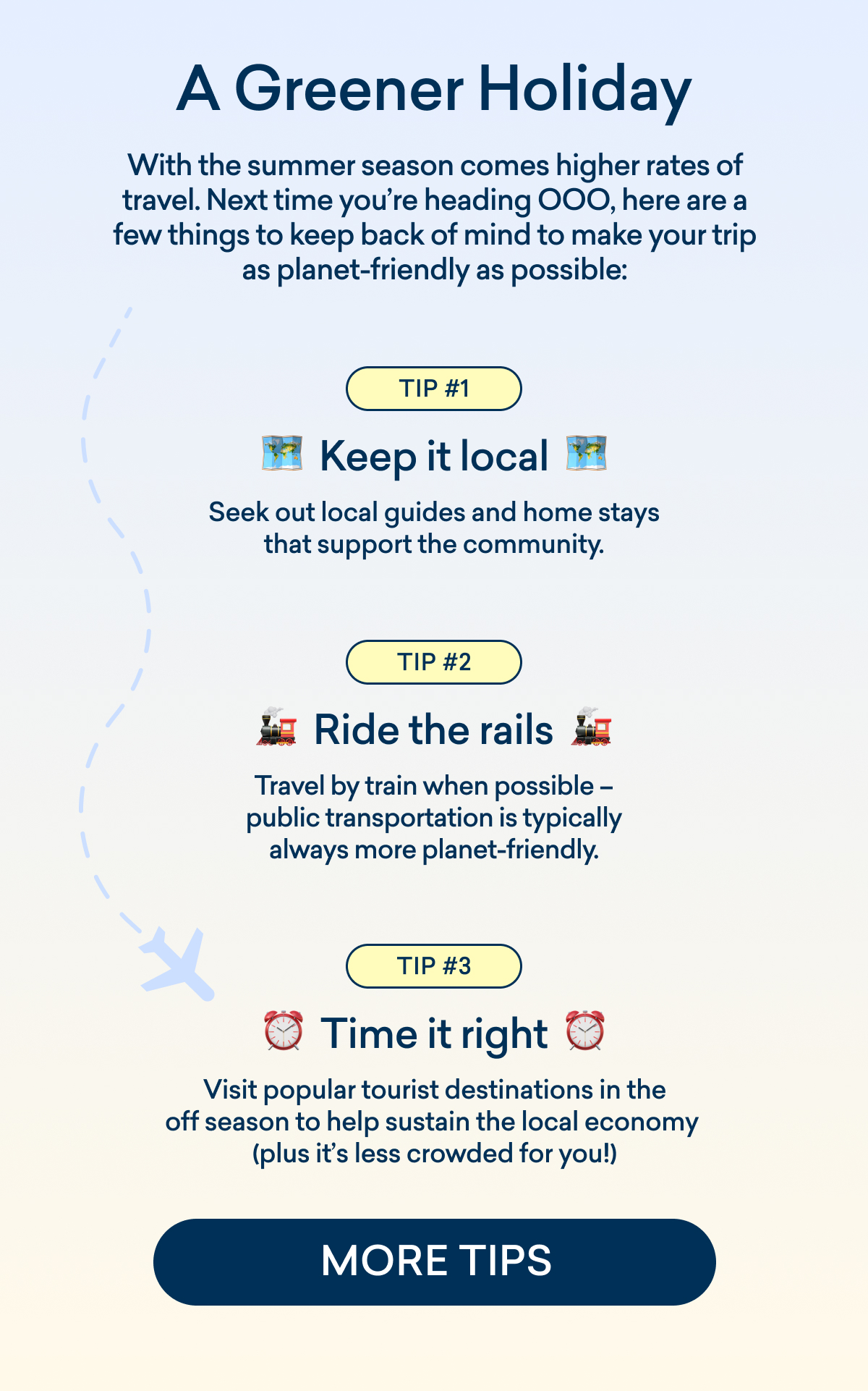 Tips on traveling sustainably