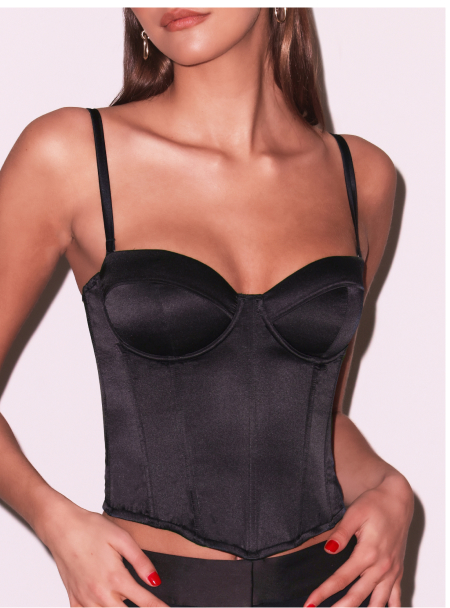 Hamptons Bustier In Black