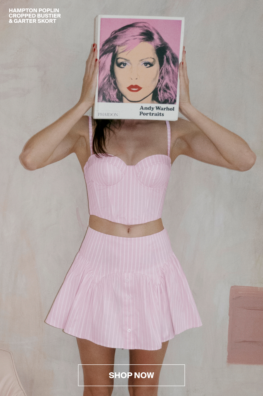 Hampton Poplin Cropped Bustier & Garter Skort