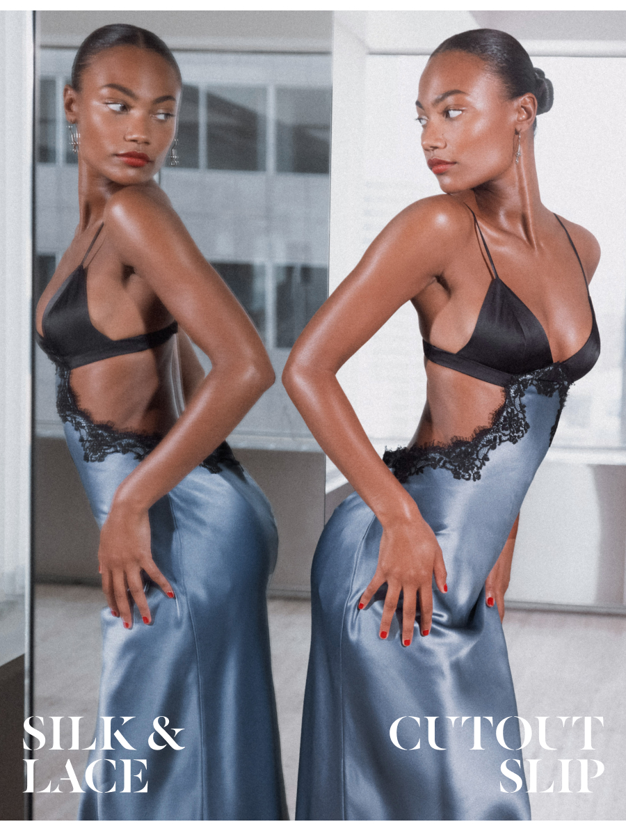 Silk & Lace Cutout Slip
