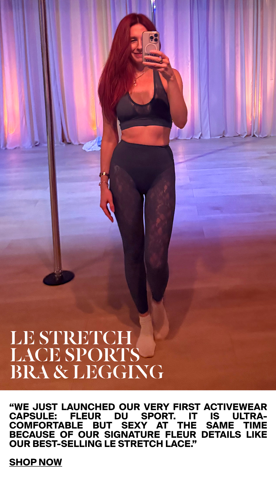 Le Stretch Lace Sports Bra & Legging