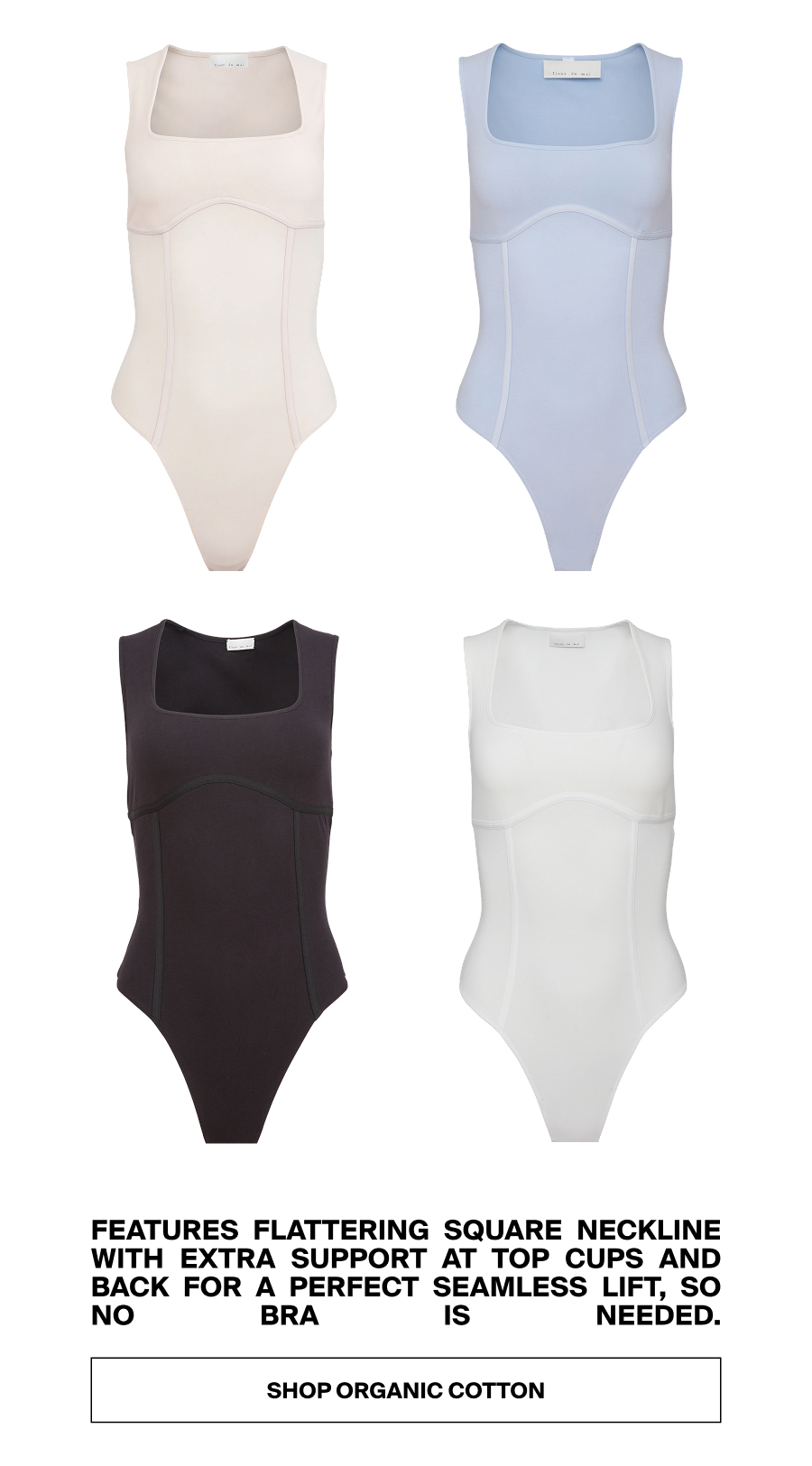 Organic Cotton Scoop Neck Bodysuit