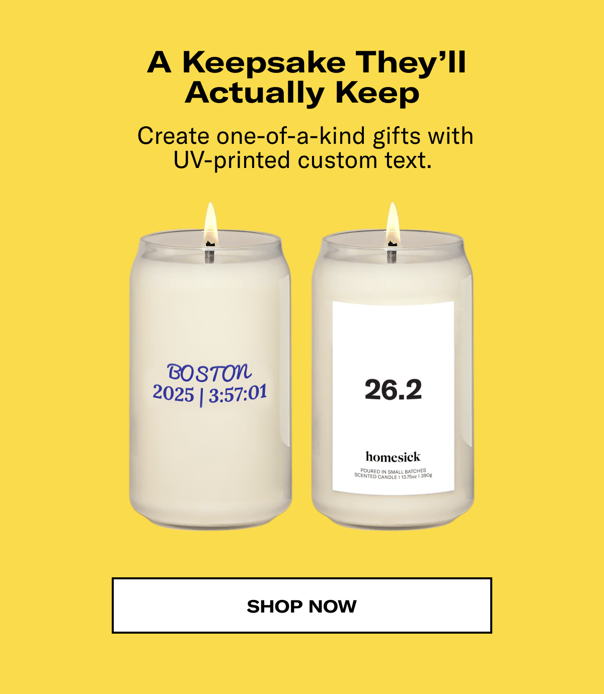 A Keepsake They'll Actually Keep | Create One-of-a-kind gifts with UV-printed custom text. | Shop Now