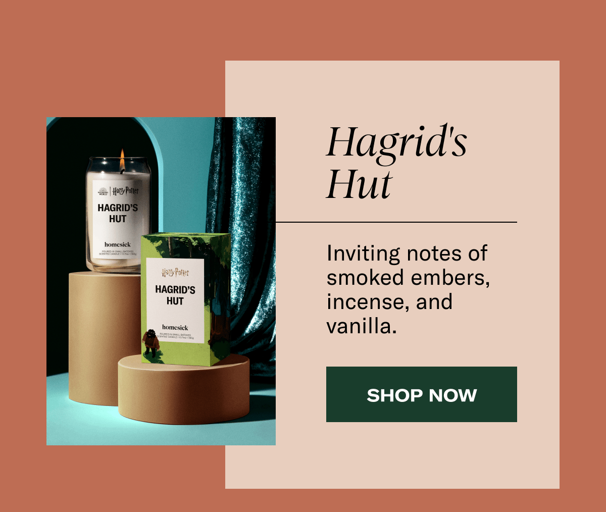 Hagrid's Hut | Inviting notes of smoked embers, incense, and vanilla. | Shop Now