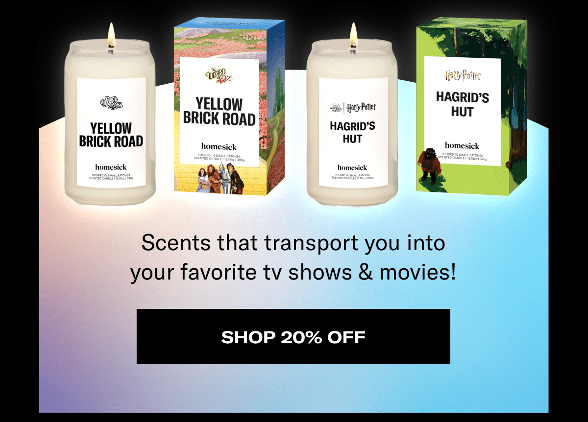 Scents that transport you into your favorite Tv shows & movies! | Shop 20% Off