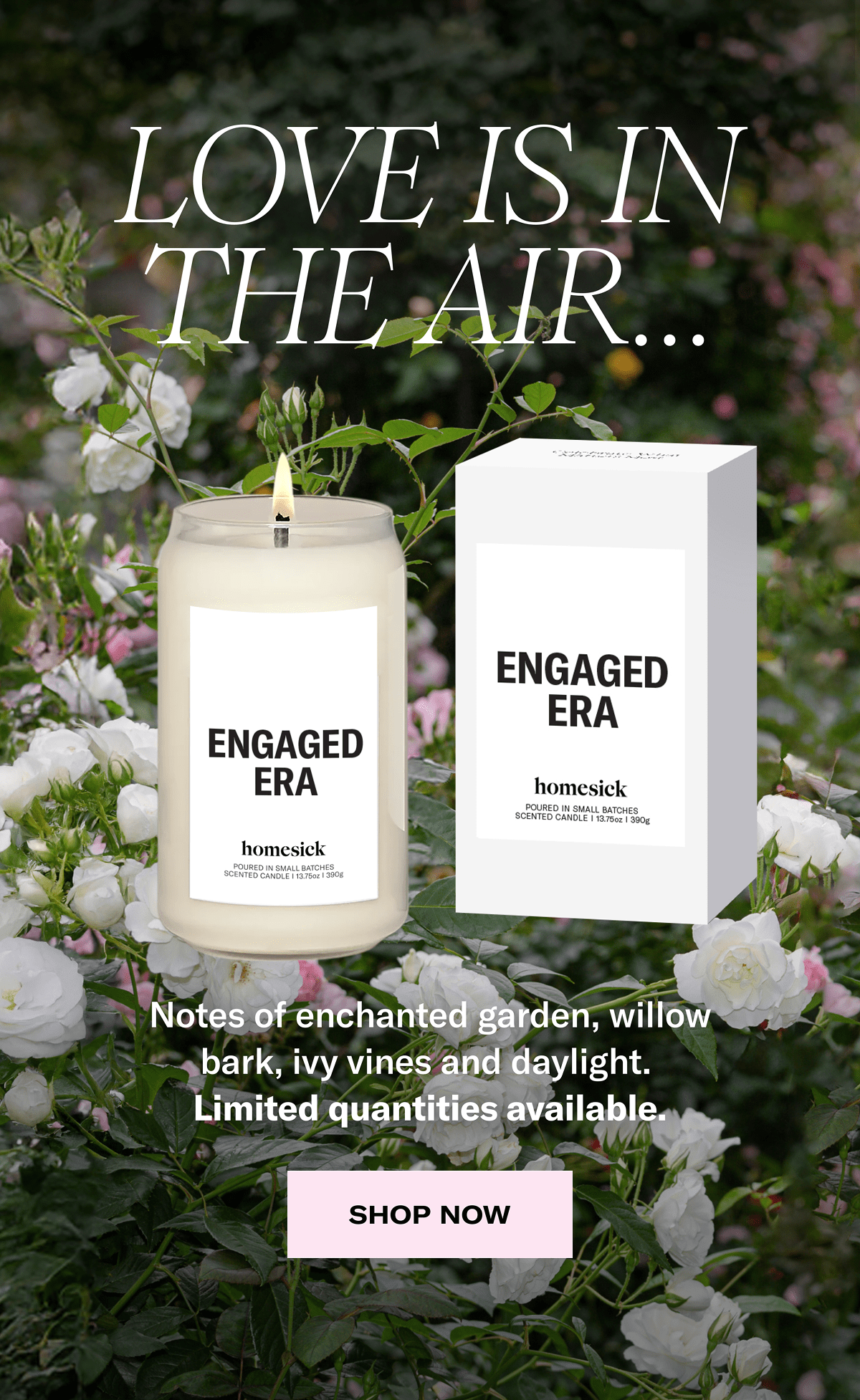 Love is in the air… | Notes of enchanted garden, willow bark, ivy vines, and daylight. | Limited quantities available | Shop now