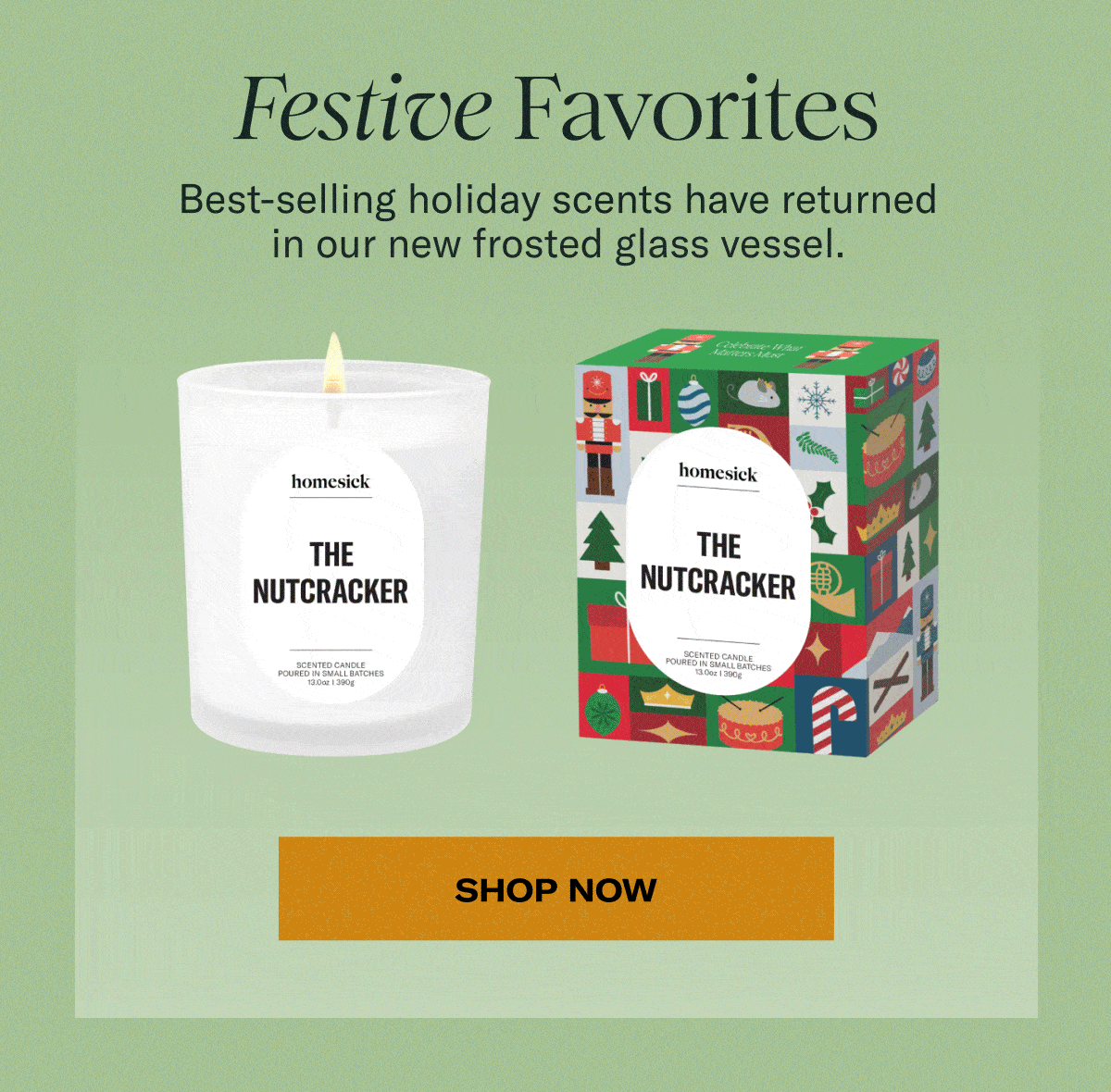 Festive Favorites | Best-selling holidays scents have returned in our new frosted glass vessel. | Shop Now