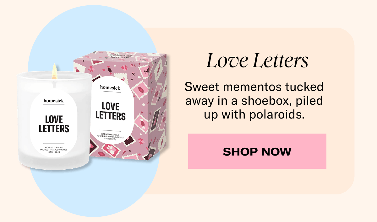 Love Letters | Sweet mementos tucked away in a shoebox, piled up with polaroids. | Shop Now