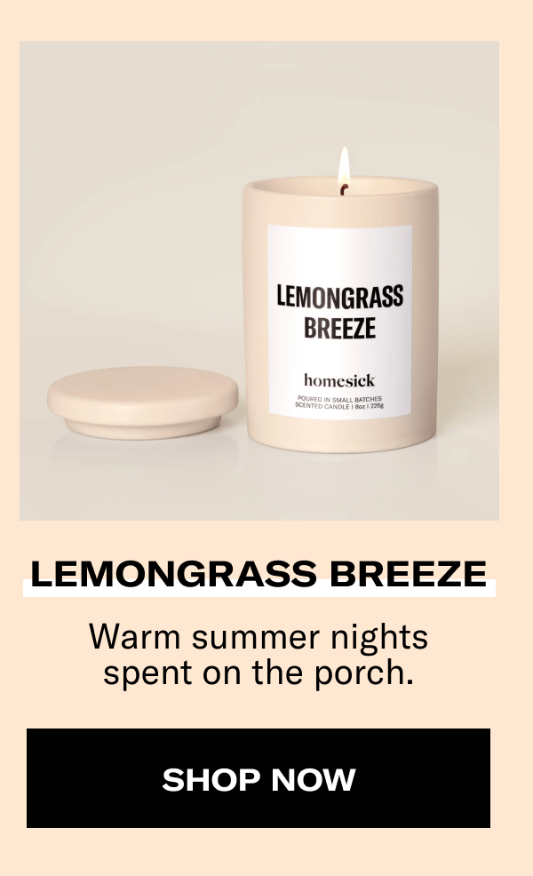 Lemongrass breeze | Warm summer nights spent on the porch. | Shop now