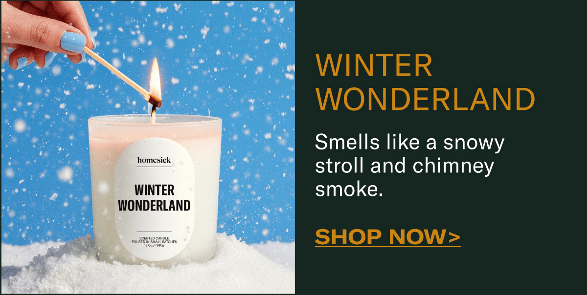 Winter Wonderland | Smells like a snowy stroll and chimney smoke. | Shop Now