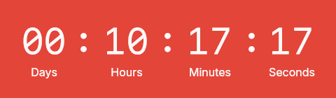 Countdown Timer to Sales End - 11:59PM CDT.