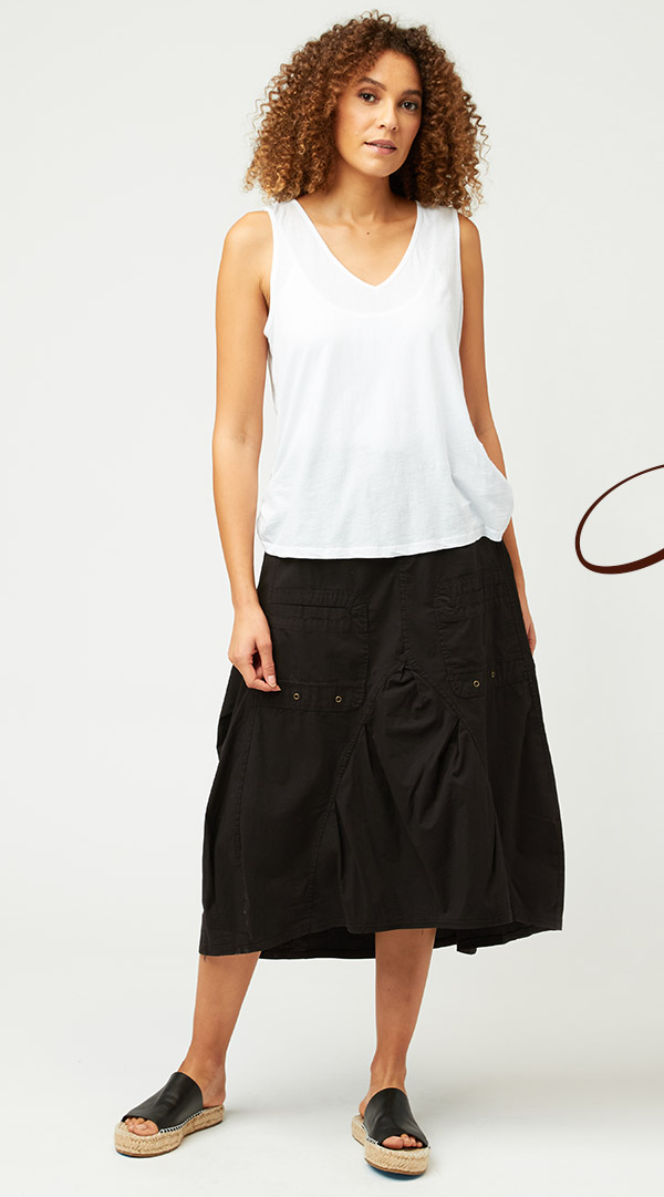 BENJI BALLOON SKIRT in Black