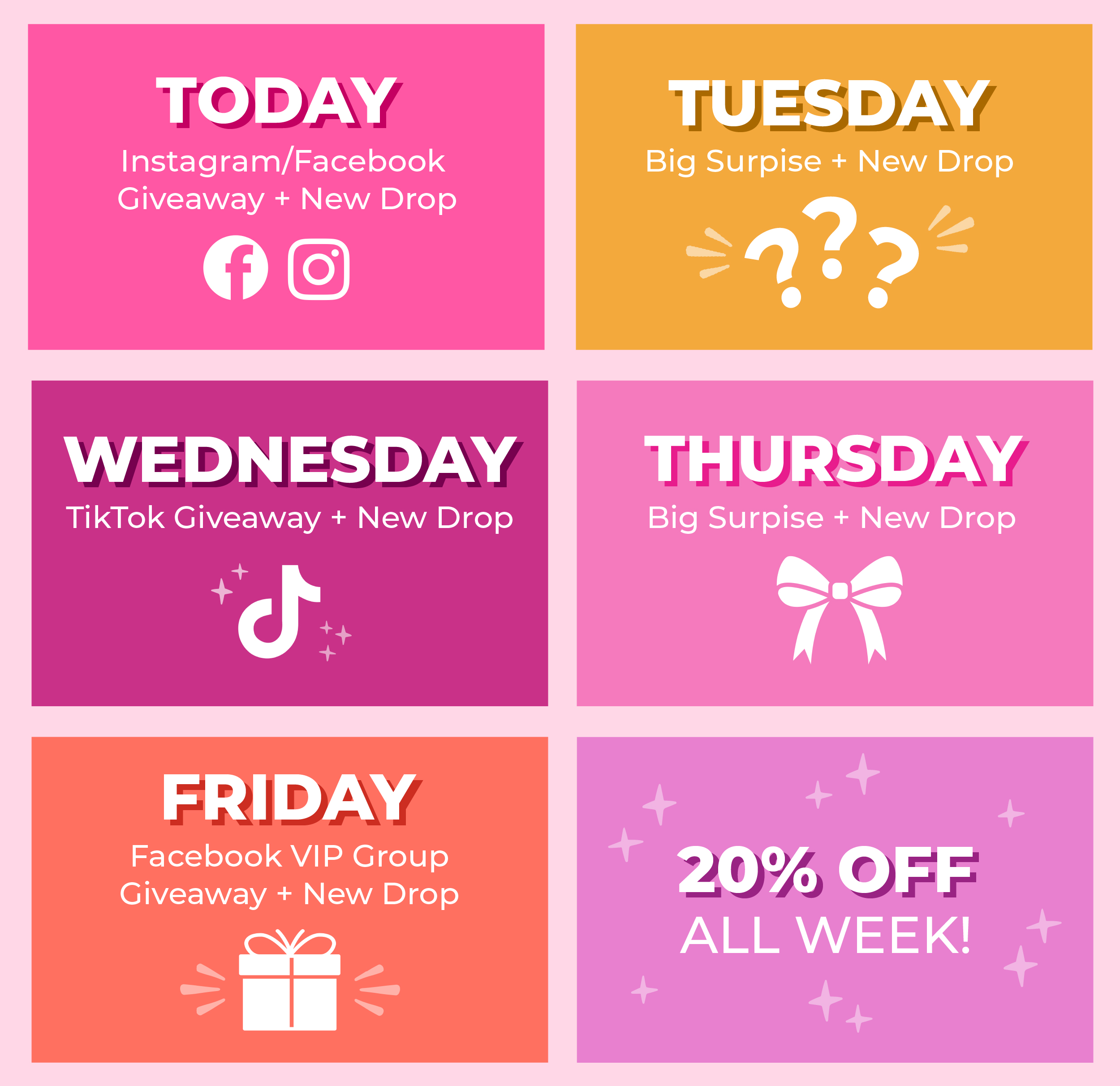 Birthday Weekly Schedule