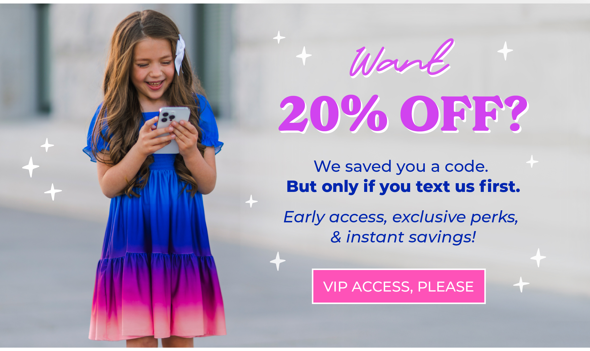Join our text list & get 20% OFF! Plus early access, exclusive discounts & more!