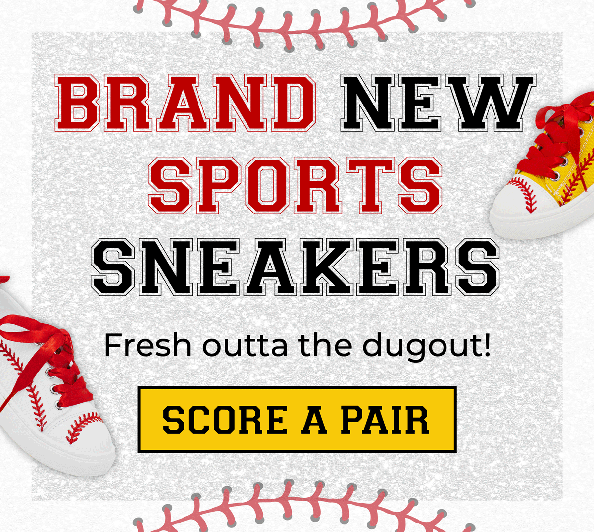Brand new sports sneakers - fresh outta the dugout! Shop now!