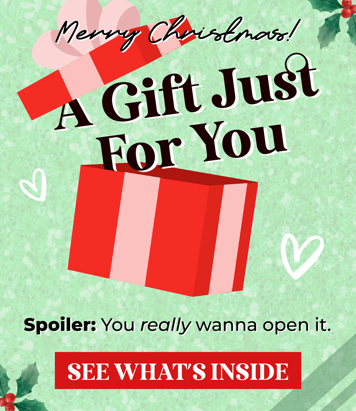 Merry Christmas! A gift just for you. Spoiler: you really wanna open it. See what's inside!