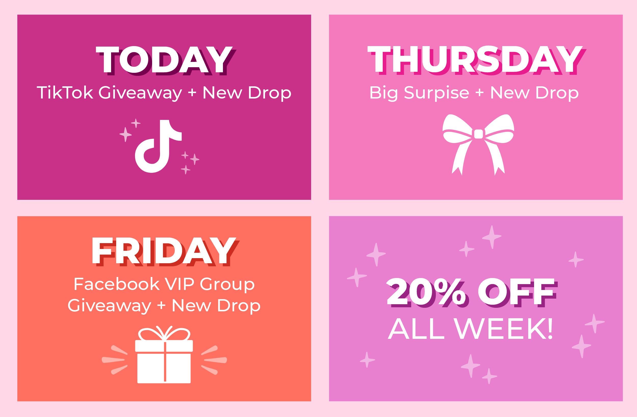 Birthday Weekly Schedule