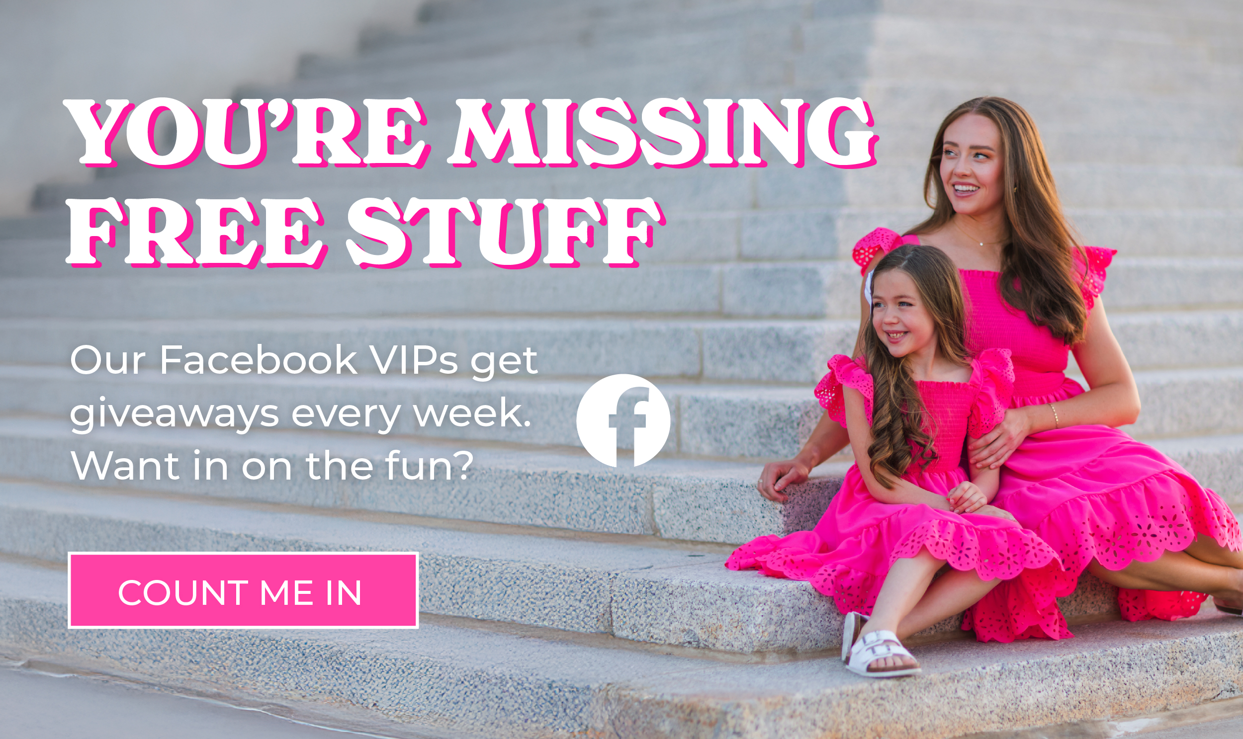Join our VIP Facebook group to get access to our weekly giveaways!