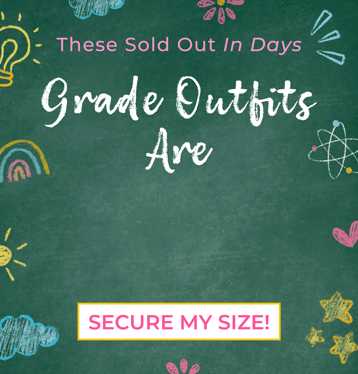These sold out in days... Grade outfits are back! Secure Your Size Now!