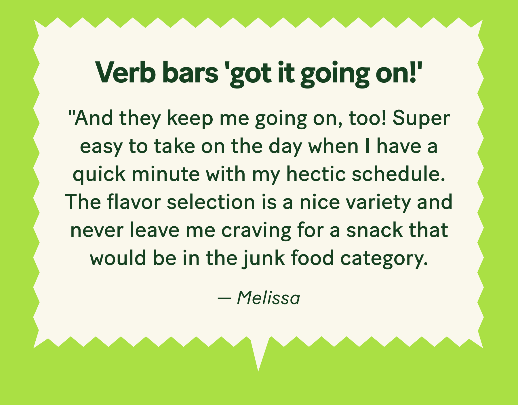 Verb bars 'got it going on!'