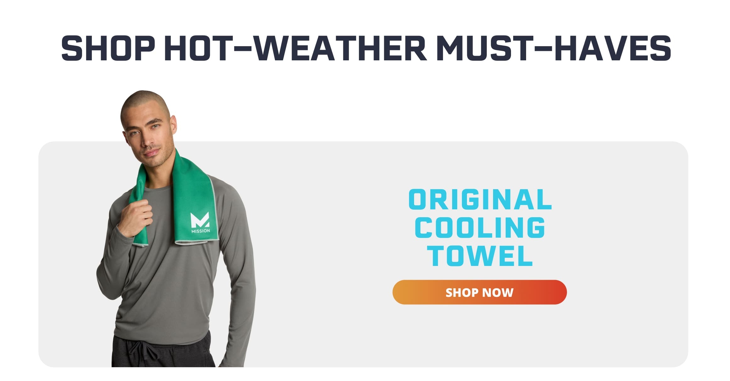 SHOP HOT WEATHER MUST HAVES. ORIGINAL COOLING TOWEL - ALPINE GREEN