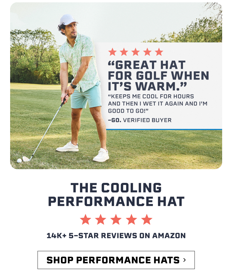 "Great hat for golf when it's warm"