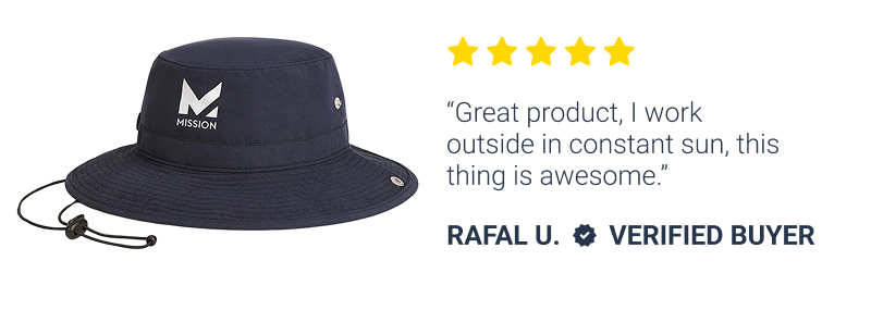 "Great product, I work outside in constant sun, this thing is awesome."