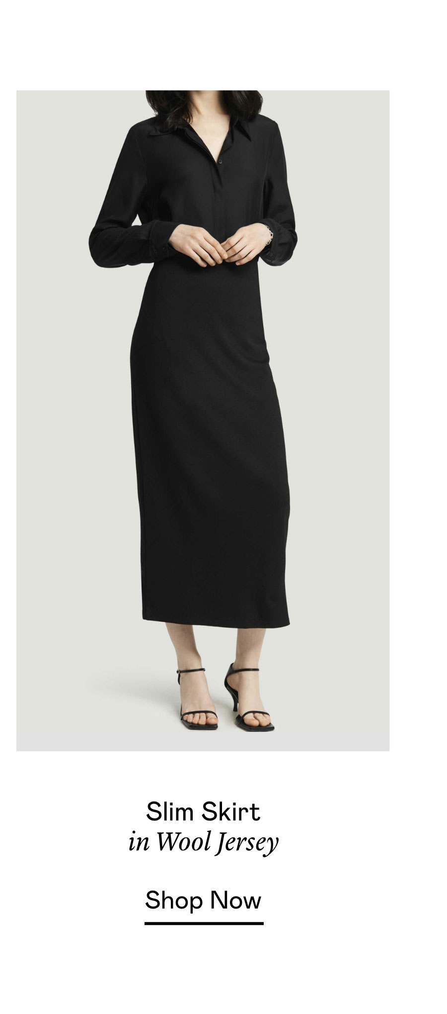 Slim Skirt in Wool Jersey Slim Skirt in Wool Jersey