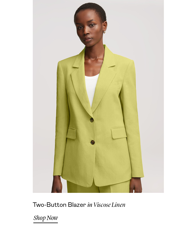Two-Button Blazer in Viscose Linen