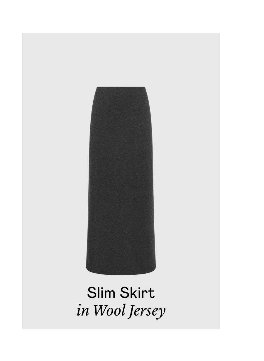 Slim Skirt in Wool Jersey Slim Skirt in Wool Jersey