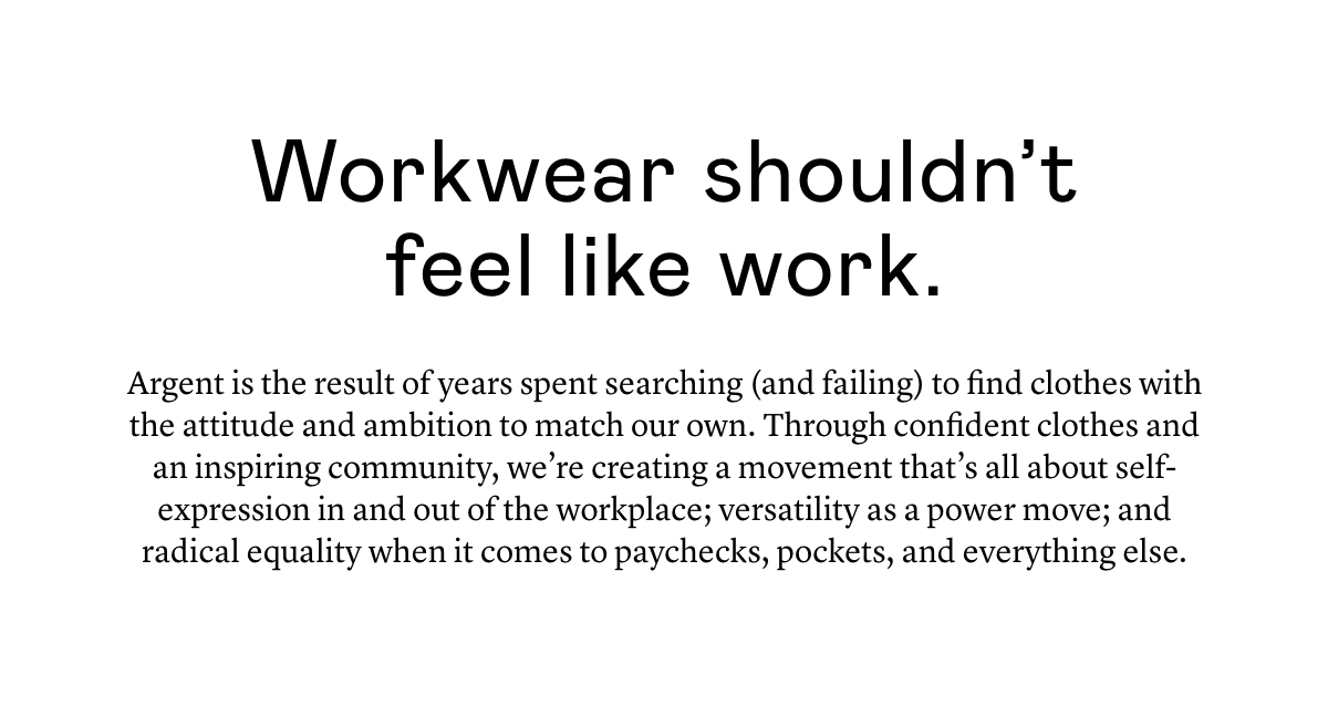 Workwear shouldn't feel like work. 