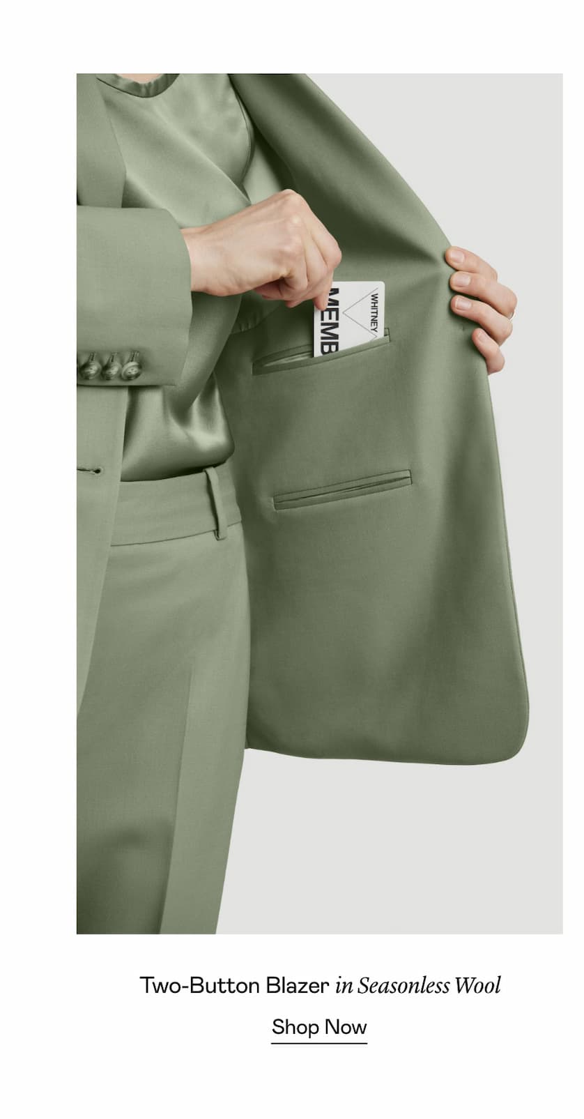 Two-Button Blazer in Seasonless Wool