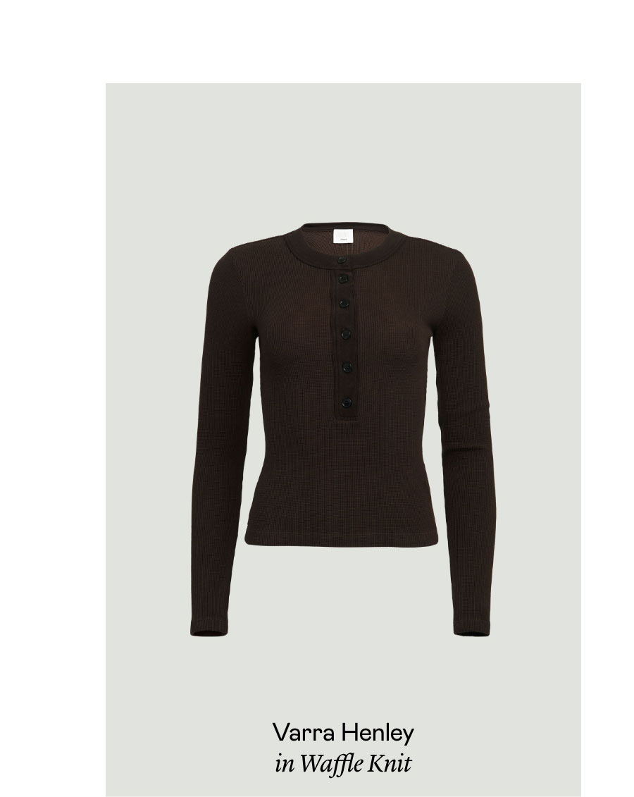 Varra Henley in Waffle Knit