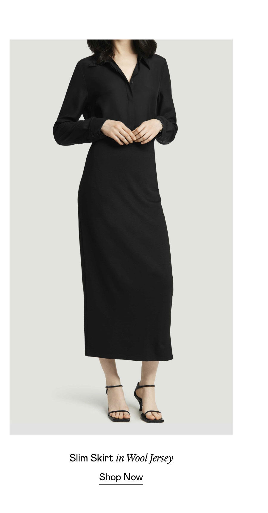 Slim Skirt in Wool Jersey