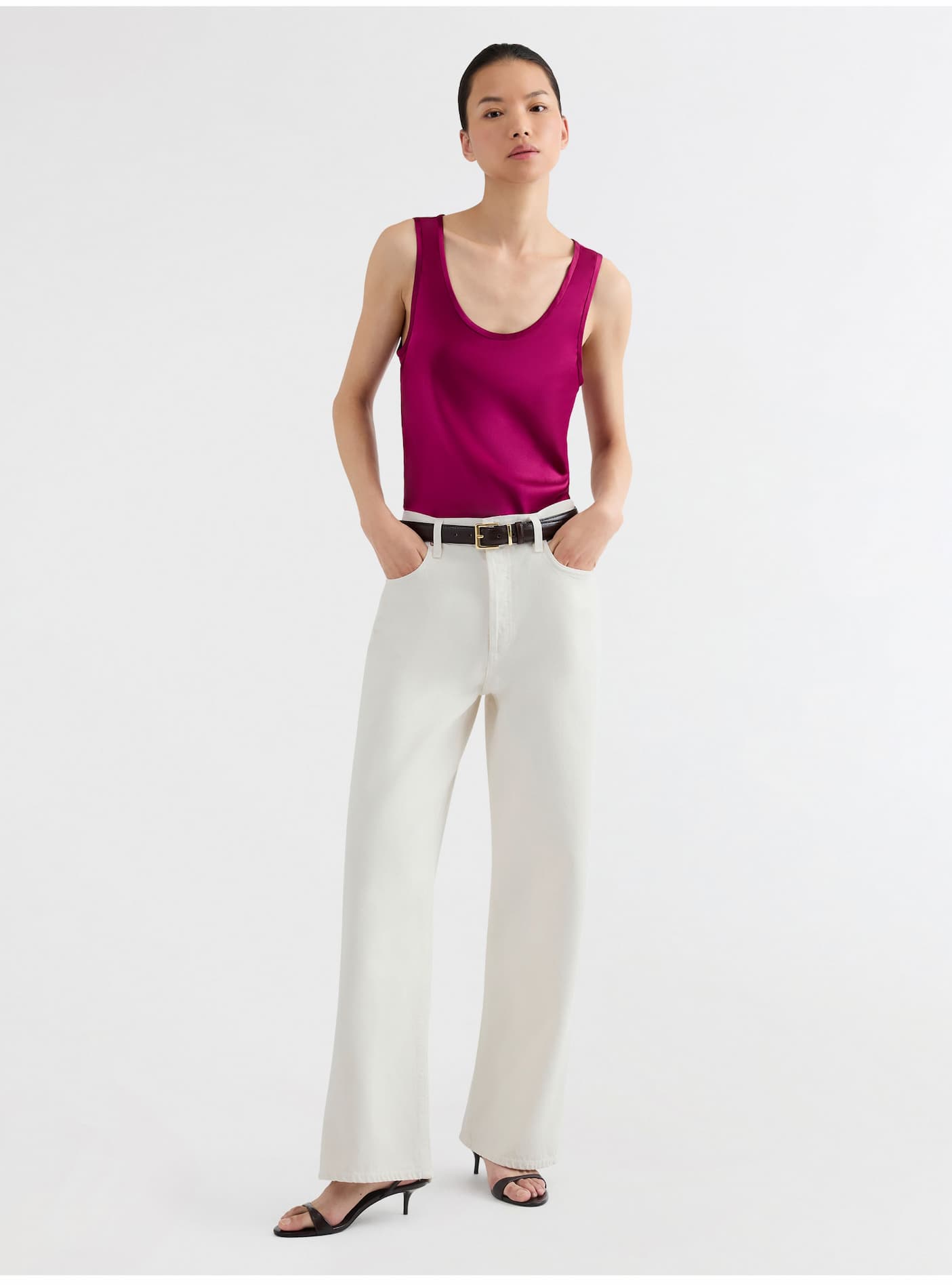 Tank in Silk Charmeuse